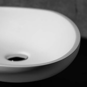 Waskom Solid Surface 63x42x14 cm Mat Wit Corona Ovaal