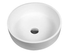 Waskom SUN Solid Surface Mat Wit 40x13 Rond