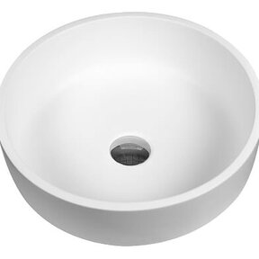 Waskom SUN Solid Surface Mat Wit 40x13 Rond