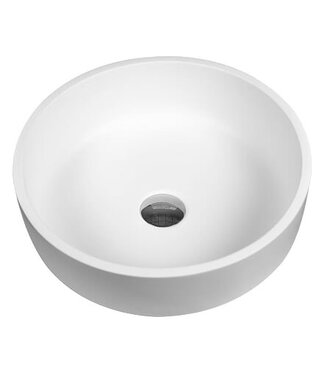 CREAVIT Waskom SUN Solid Surface Mat Wit 40x13 Rond