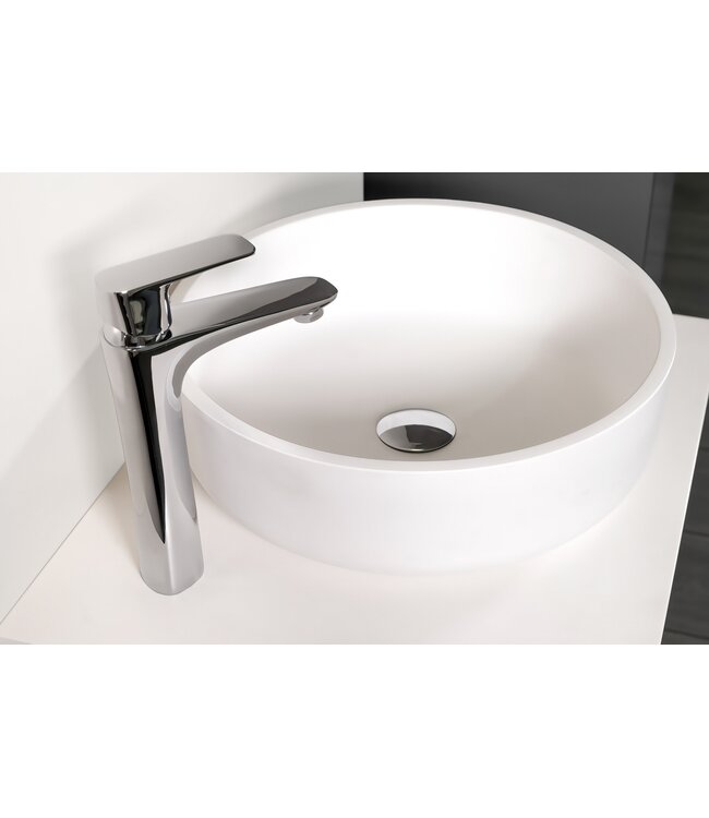 Waskom SUN Solid Surface Mat Wit 40x13 Rond