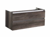 Wastafelonderkast Trend Line Century Oak 120x47x52 cm  met greeplijst aluminium twee softclose lades