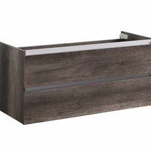 Wastafelonderkast Trend Line Century Oak 120x47x52 cm  met greeplijst aluminium twee softclose lades