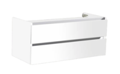 Onderkast Wastafel Mat Wit 120cm Sanipro Trendline met greeplijst aluminium 2 softclose lades 120x47x52 cm Onderkast Wastafel Mat Wit 120cm Sanipro Trendline met greeplijst aluminium 2 softclose lades 120x47x52 cm