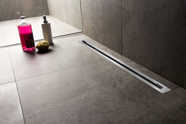 Douchegoot Insteekrooster 80cm Zwart Drain Design Rooster Creavit Aloni Douchegoot Insteekrooster 80cm Zwart Drain Design Rooster Creavit Aloni