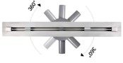 Douchegoot Insteekrooster 80cm Zwart Drain Design Rooster Creavit Aloni Douchegoot Insteekrooster 80cm Zwart Drain Design Rooster Creavit Aloni