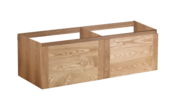 Wastafelonderkast Vision Wood Eiken 120x47x50 cm met greeplijst 2 lades softclose