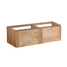 Wastafelonderkast Vision Wood Eiken 120x47x50 cm met greeplijst 2 lades softclose