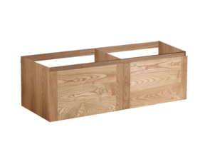 Wastafelonderkast Vision Wood Eiken 120x47x50 cm met greeplijst 2 lades softclose