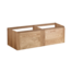 SANI-SUPPLY Wastafelonderkast Vision Wood Eiken 120x47x50 cm met greeplijst 2 lades softclose