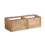 SaniPRO Onderkast 120cm Corpus Eiken SaniPro Vision Wood Eiken Kleur 2 lade met greeplijst 120x47x38cm