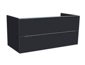 Wastafelonderkast  Senza 120x47x50 cm Hoogglans Antraciet 2 Softclose lades