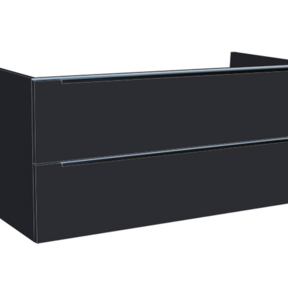 Wastafelonderkast  Senza 120x47x50 cm Hoogglans Antraciet 2 Softclose lades