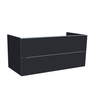 SANI-SUPPLY Wastafelonderkast  Senza 120x47x50 cm Hoogglans Antraciet 2 Softclose lades