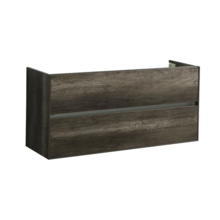 Onderkast 120cm Century Oak Korpus Greeploos SaniPro Infinity en Front in het Verstek met greeplijst Aluminium 120 x47x50 cm