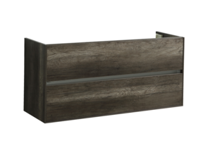 Onderkast 120cm Century Oak Korpus Greeploos SaniPro Infinity en Front in het Verstek met greeplijst Aluminium 120 x47x50 cm