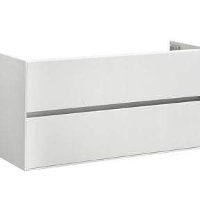 Onderkast 120cm Hoogglans Wit Korpus Greeploos SaniPro Infinity en Front in het Verstek met greeplijst Aluminium 120 x47x50 cm