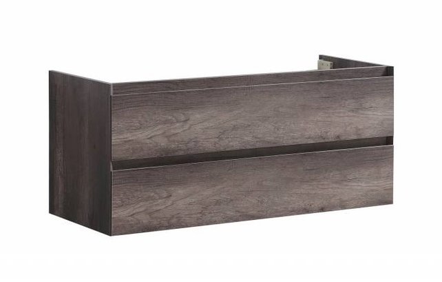 Badkamermeubel Infinity Century Oak 120x47x50cm SaniPro badmeubel met mineraal marmer wastafel 2 lades softclose kraangaten