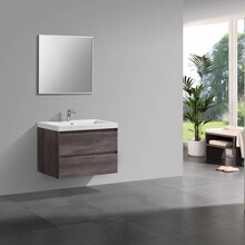 Badkamermeubel Infinity Century Oak 80x47x50cm SaniPro badmeubel met mineraal marmer wastafel 2 lades softclose met kraangaten