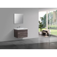 Badkamermeubel Infinity Century Oak 80x47x50cm SaniPro badmeubel met mineraal marmer wastafel 2 lades softclose met kraangaten