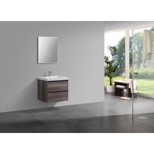 Badkamermeubel Infinity Century Oak 60x47x50cm SaniPro badmeubel met mineraal marmer wastafel 2 lades softclose met kraangaten