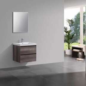 Badkamermeubel Infinity Century Oak 60x47x50cm SaniPro badmeubel met mineraal marmer wastafel 2 lades softclose met kraangaten