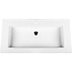 CREAVIT Creavit Sally Solid Surface wastafel 100cm Mat Wit met kraangat 1 zonder overloop.