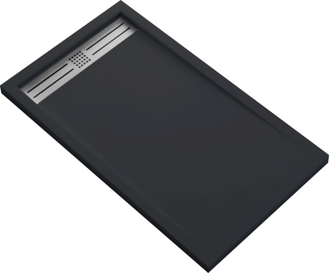 Douchevloer Zwart 180x90cm Composietsteen Douchebak 3cm Veroni Elite Stootvast Krasvrij Douchevloer Zwart 180x90cm Composietsteen Douchebak 3cm Veroni Elite Stootvast Krasvrij