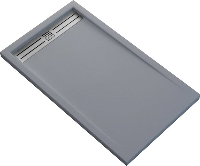 Douchevloer Grijs 140x90cm Composietsteen Douchebak 3cm Veroni Elite Stootvast Krasvrij Douchevloer Grijs 140x90cm Composietsteen Douchebak 3cm Veroni Elite Stootvast Krasvrij
