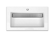 Wastafel 80cm SaniPro Senza mineraalmarmer Hoogglans Wit met verdekte afvoer kraangaten 1 80x47x5 cm Wastafel 80cm SaniPro Senza mineraalmarmer Hoogglans Wit met verdekte afvoer kraangaten 1 80x47x5 cm