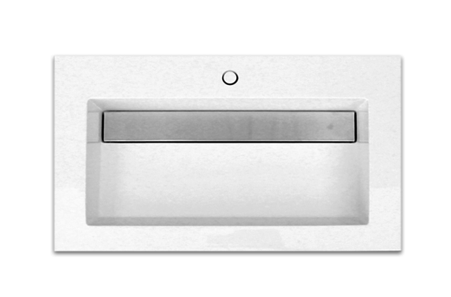 Wastafel 80cm SaniPro Senza mineraalmarmer Hoogglans Wit met verdekte afvoer kraangaten 1 80x47x5 cm Wastafel 80cm SaniPro Senza mineraalmarmer Hoogglans Wit met verdekte afvoer kraangaten 1 80x47x5 cm