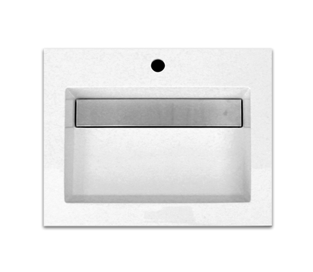 Wastafel 60cm SaniPro Senza Mineraalmarmer hoogglans Wit met verdekte afvoer kraangaten 1 60x47x5 cm Wastafel 60cm SaniPro Senza Mineraalmarmer hoogglans Wit met verdekte afvoer kraangaten 1 60x47x5 cm