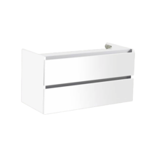 Onderkast Wastafel 80cm Hoogglans Wit Sanipro Trendline met greeplijst aluminium 80x47x52 cm Softclose lades