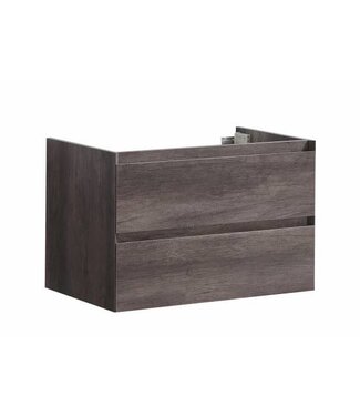 SANI-SUPPLY Onderkast 80cm Century Oak Korpus SaniPro Infinity en Front in het Verstek met greeplijst Korpus 80x47x50 cm