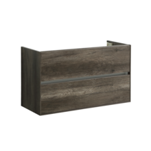 Onderkast 100cm Century Oak Korpus Greeploos SaniPro Infinity en Front in het Verstek met greeplijst Aluminium 100x47x50 cm