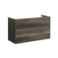 SaniPRO Onderkast 100cm Century Oak Korpus Greeploos SaniPro Infinity en Front in het Verstek met greeplijst Aluminium 100x47x50 cm