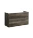 Onderkast 100cm Century Oak Korpus Greeploos SaniPro Infinity en Front in het Verstek met greeplijst Aluminium 100x47x50 cm