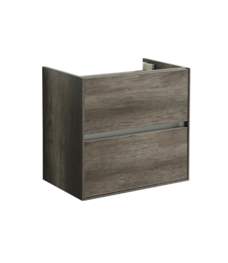 SANI-SUPPLY Onderkast 60cm Century Oak Korpus Greeploos SaniPro Infinity en Front in het Verstek met greeplijst Aluminium 60x47x50 cm