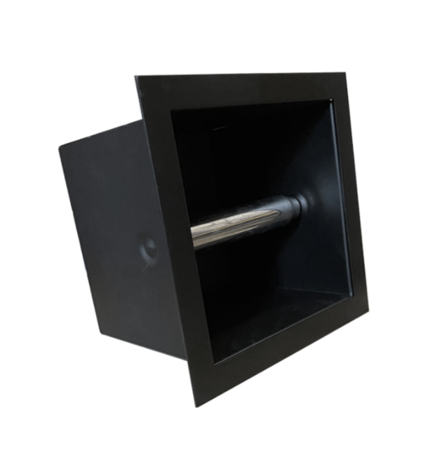 Inbouw RVS toiletrolhouder mat zwart SaniPro Noir toiletrolhouder