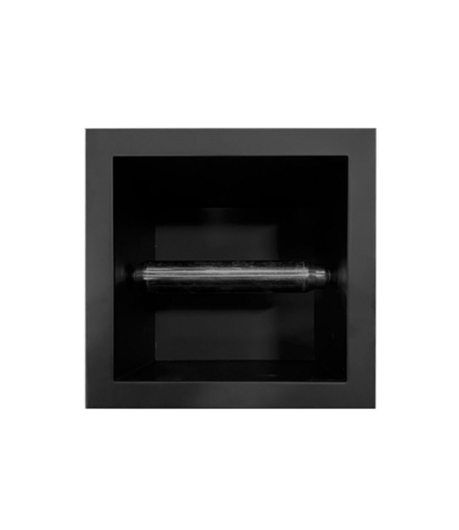 Inbouw RVS toiletrolhouder mat zwart SaniPro Noir toiletrolhouder