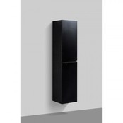 Kolomkast Mat Zwart Hora Black Hangend Badkamerkast 160x35x35cm MDF 2 Deuren Softclose Greeploos