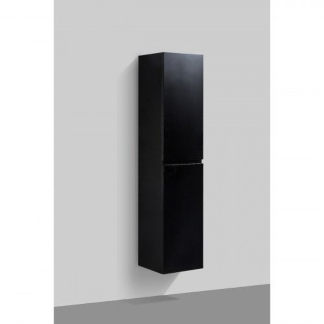 Kolomkast Mat Zwart Hora Black Hangend Badkamerkast 160x35x35cm MDF 2 Deuren Softclose Greeploos