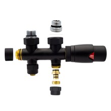 Thermostatische Radiatorkraan Zwart Recht Belrad BLR315  1/2Mx16/2m30 H-Blok Recht Zwart Mat