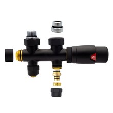 Thermostatische Radiatorkraan Zwart Recht Belrad BLR315  1/2Mx16/2m30 H-Blok Recht Zwart Mat