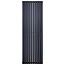 BELRAD Designradiator Ovaal Verticaal Zwart Dubbel 180x59cm 2050 Watt Belrad Midden / Hoek aansuiting Omkeerbaar