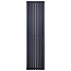 BELRAD Designradiator Ovaal Verticaal Zwart Dubbel 180x47cm 1640 Watt Belrad Midden / Hoek aansuiting Omkeerbaar