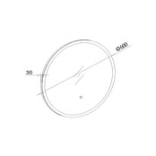 Badkamerspiegel Lara Rond 60x60cm 3 kleur instelbaar geintegreerde LED Touch schakelaar dimbaar spiegelverwarming