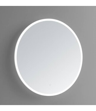 SANI-SUPPLY Badkamerspiegel Lara Rond 80x80cm 3 kleur instelbaar geintegreerde LED Touch schakelaar dimbaar spiegelverwarming