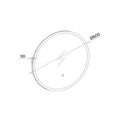 Badkamerspiegel Lara Rond 80x80cm 3 kleur instelbaar geintegreerde LED Touch schakelaar dimbaar spiegelverwarming