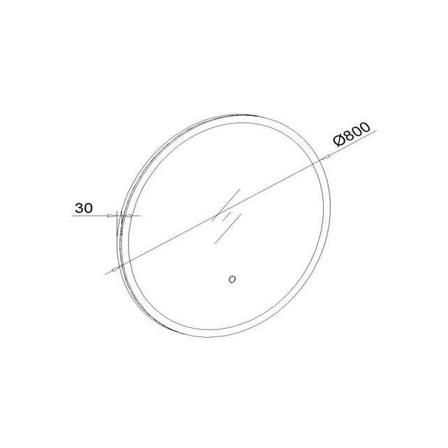 Badkamerspiegel Lara Rond 80x80cm 3 kleur instelbaar geintegreerde LED Touch schakelaar dimbaar spiegelverwarming